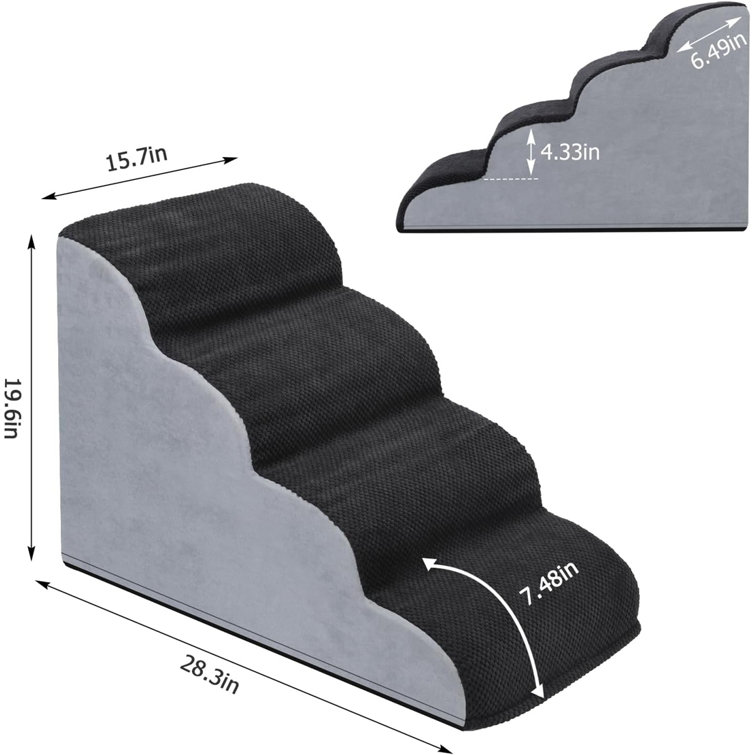 Pet ramp clearance for stairs